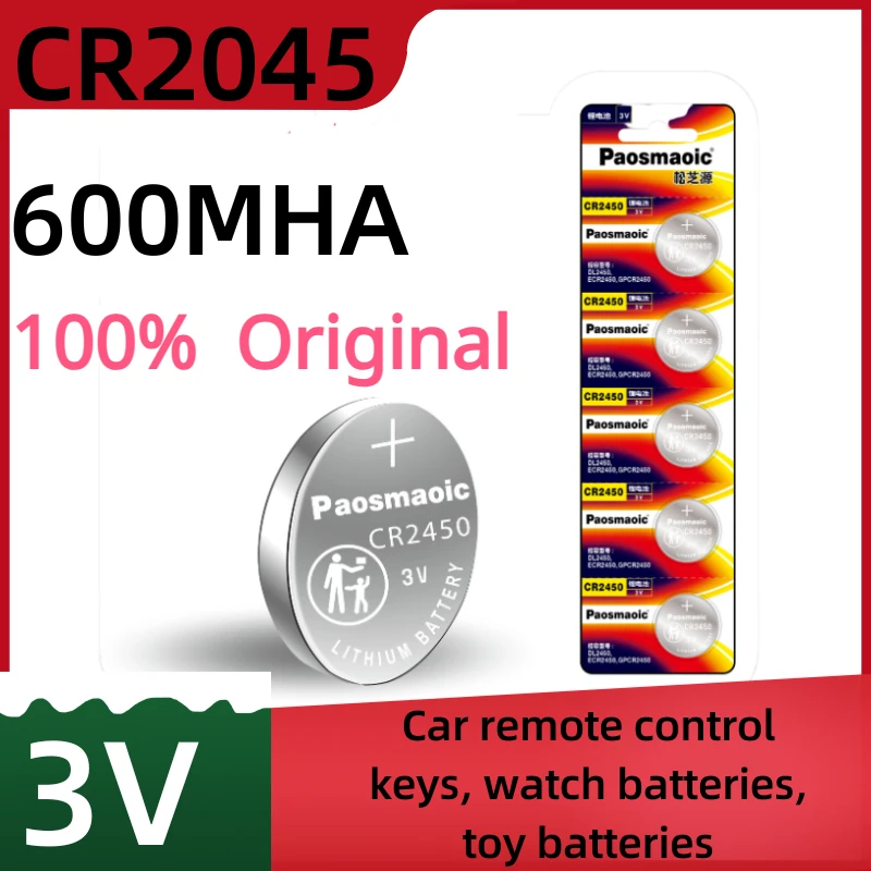 

Original 5/10pcs CR2450 3v Button Cell Specialized Car Remote Control Battery, Watch Battery Tool Battery