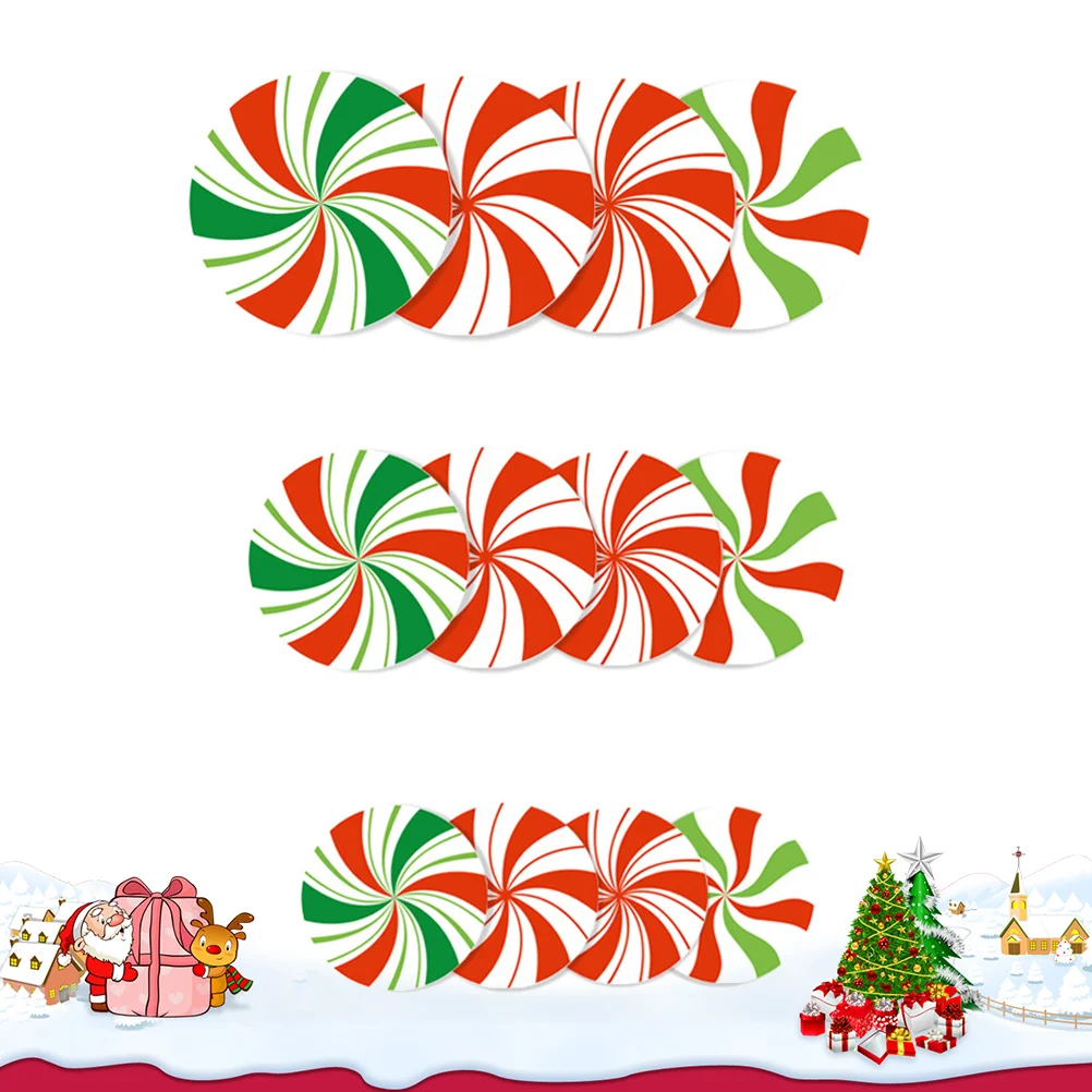 

12PCS Round Self-Adhesive Candy Stickers for Decoration Party