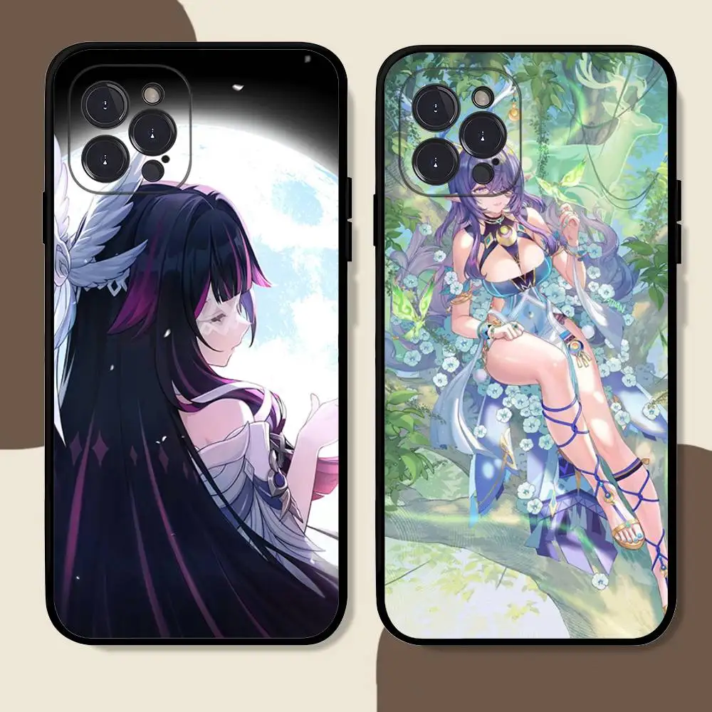 Фото Чехол для телефона Genshin Impact Song Of The Welkin Moon для iPhone 17 Air 16 15 14 Plus 13 12 Mini 11 Pro Max, черный чехол №1