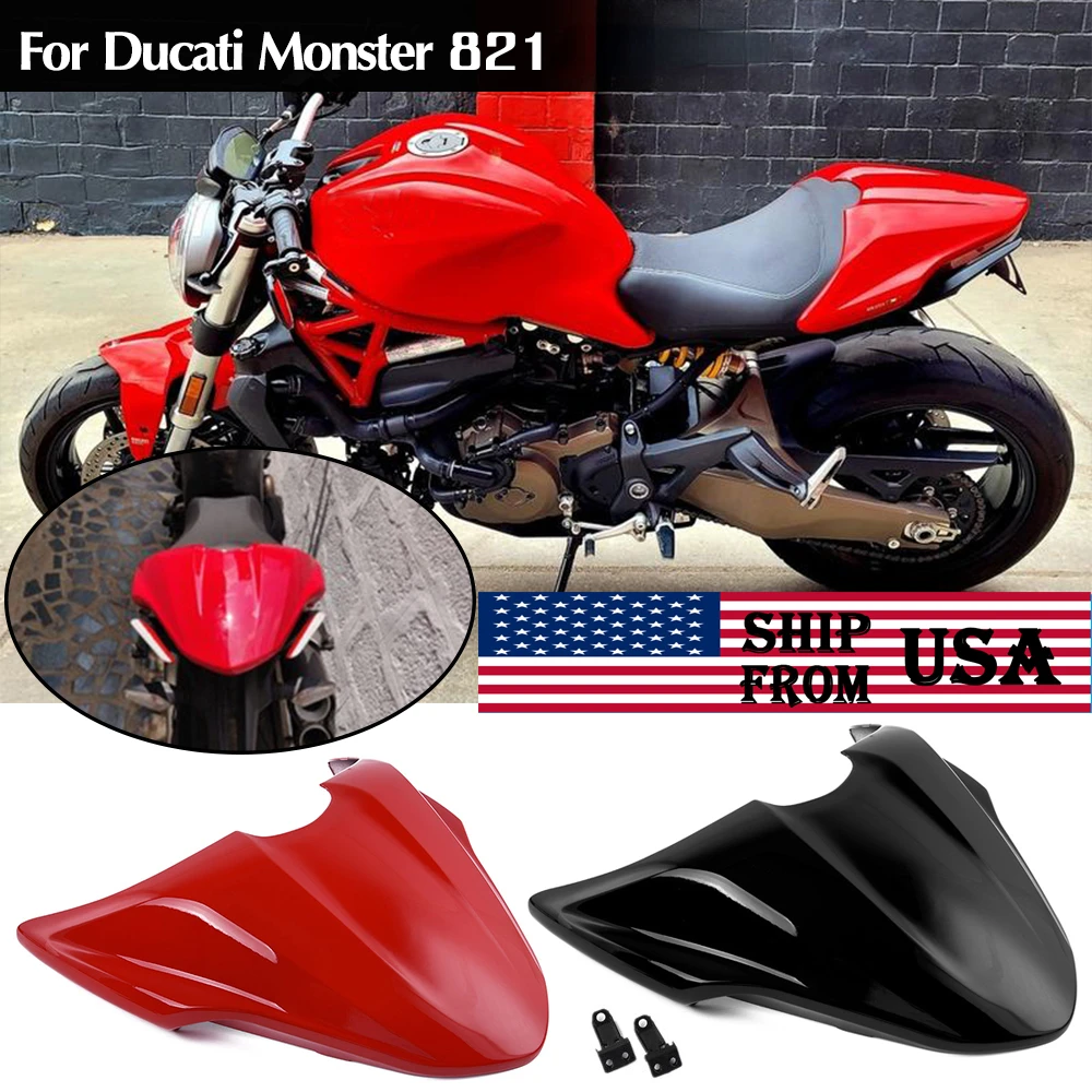 Motorcycle Rear Passenger Pillion Solo Seat Cover Cowl Fairing for Ducati Monster 821 2014-2020 2019 2018 2017 2016 Monster821