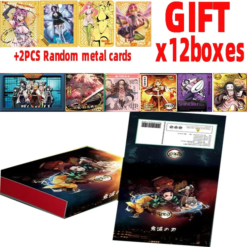 

Wholesale 12/24/36boxes Demon Slayer Card Kimetsu No Yaiba Sp Xp Ur Card Tcg Collection Booster Box Table Playing Toy
