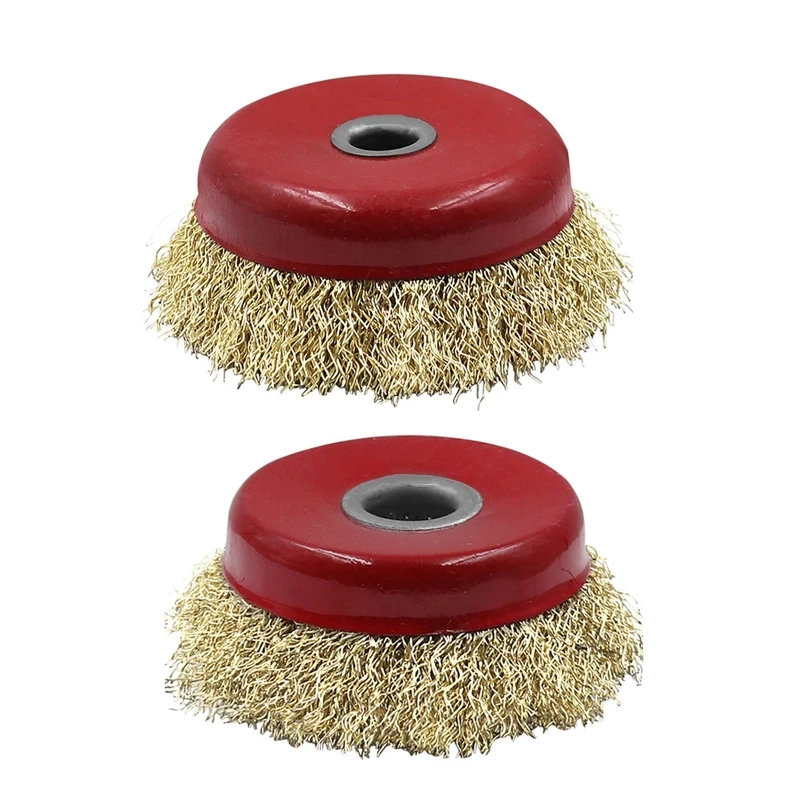 

Wire Wheel Brush Cup Brush for Grinders Cleaning Rust Stripping Burr Durabe