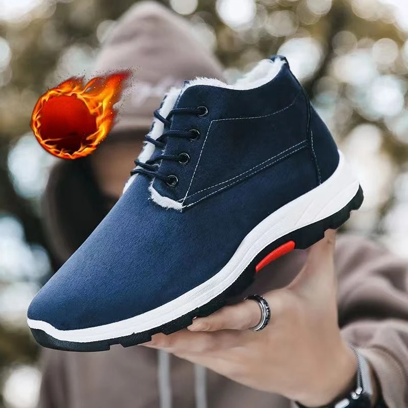 

Shoes for Men 2022 Winter Shoes Men Boots Lace Up Fashion Thick Sole Ankle Boots Comfortable Waterproof Boots Zapatillas Hombre