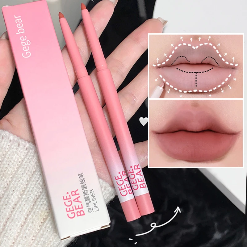 Set Matte Nude Contour Lipliner Pencil Lipstick Waterproof Long Lasting Lipstick Pen Lip Tint Cosmetics