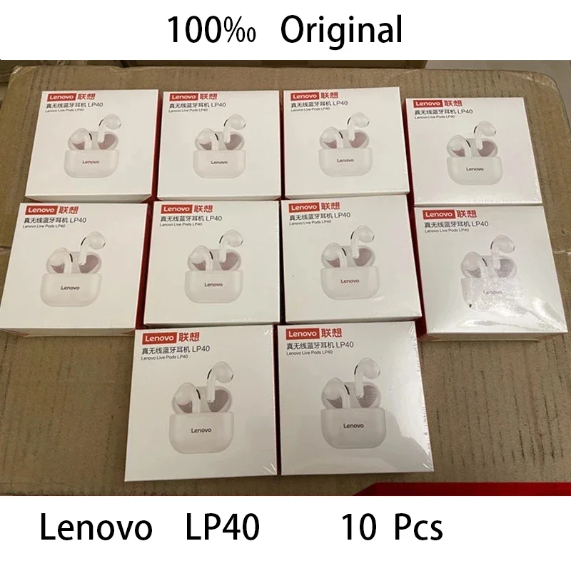 

Оригинальные Bluetooth-наушники Lenovo LP40, 10 шт., звук с эффектом погружения 5,0, Hi-Fi TWS с сенсорным микрофоном, высокое качество звука