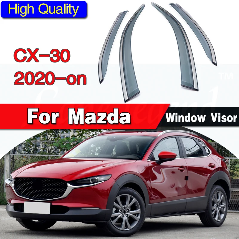For Mazda cx-30 cx30 window visor car rain guard shiend deflectors awning trim cover exterior car stylinng accessor parts 2020
