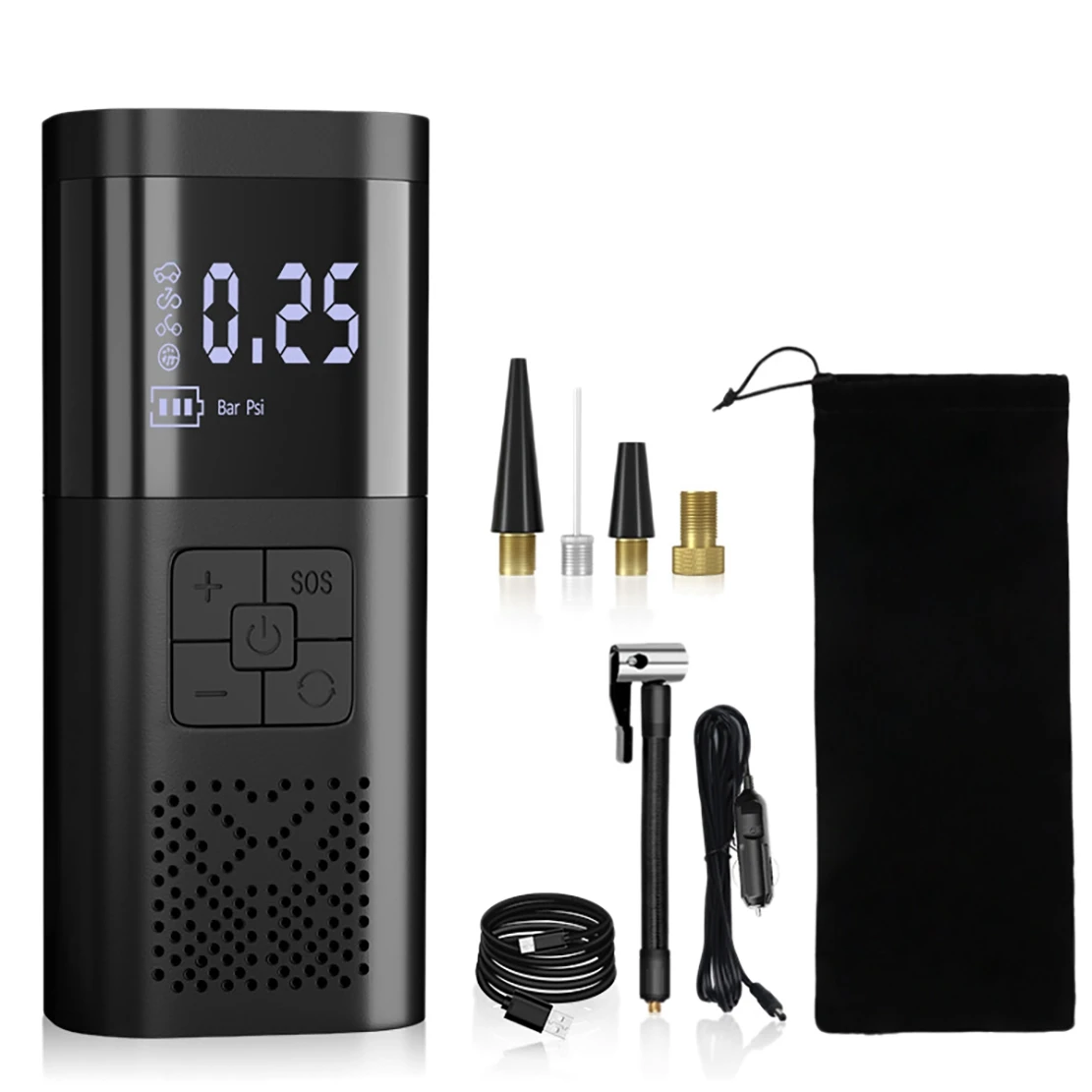 

Tire Inflator Portable Air Compresso 150PSI Cordless Tire Inflator with LCD Screen for Cars, E-Bikes, Balls, Motorcycle