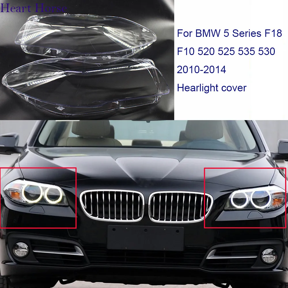 

For BMW 5 Series F10 2010-2014 Car Headlamp Cover Front Headlight Lens Cover Auto Shell Lampshade Transparent