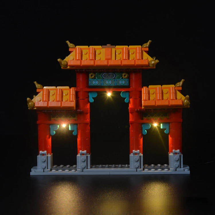 Без строительных блоков лампа освещение для танца льва 80104 китайский новый год