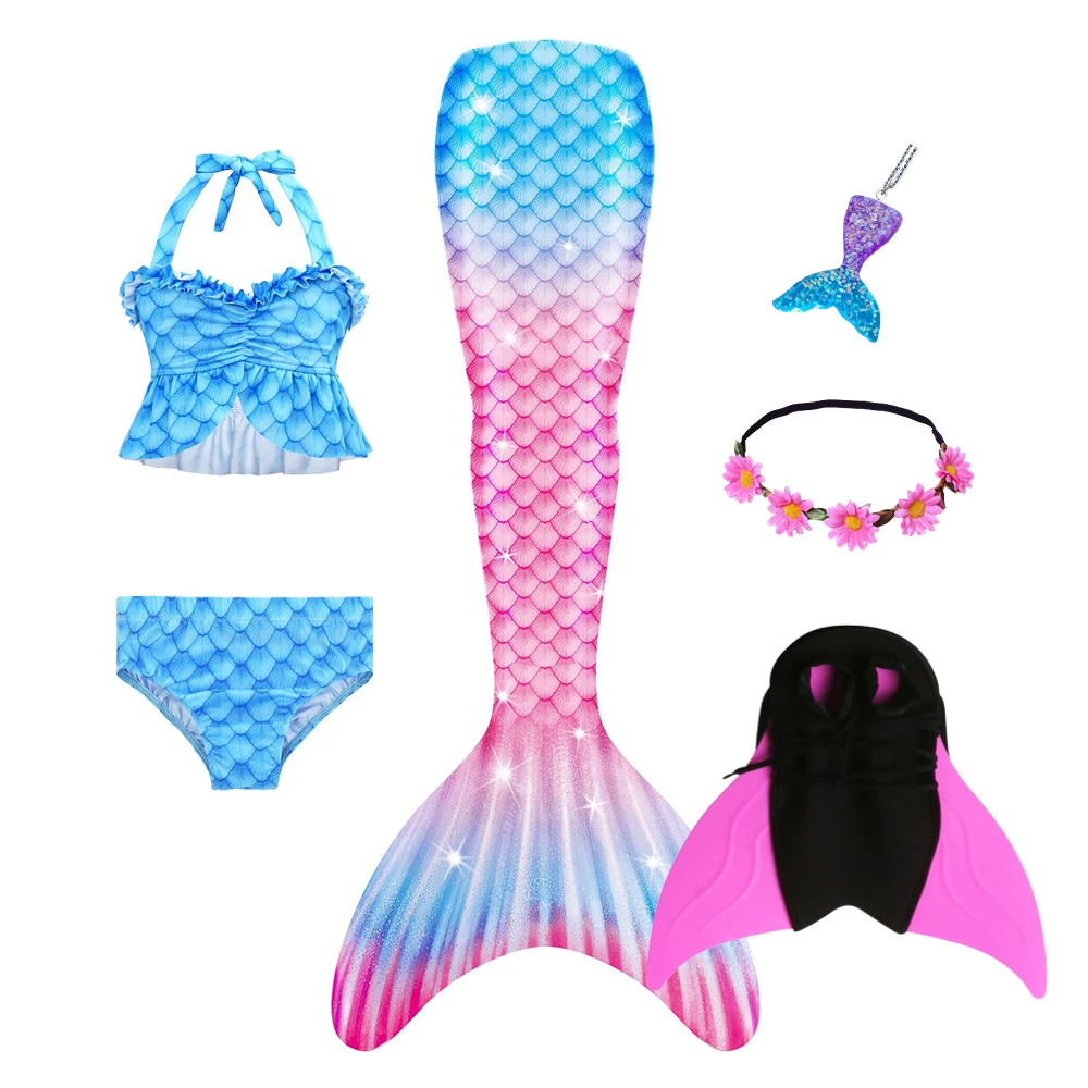 

Детский Фэнтезийный Костюм Русалки в виде хвоста для плавания, костюмы для косплея на Хэллоуин, подарок на день рождения, пляжная одежда, сценический Океанский мир, 2023