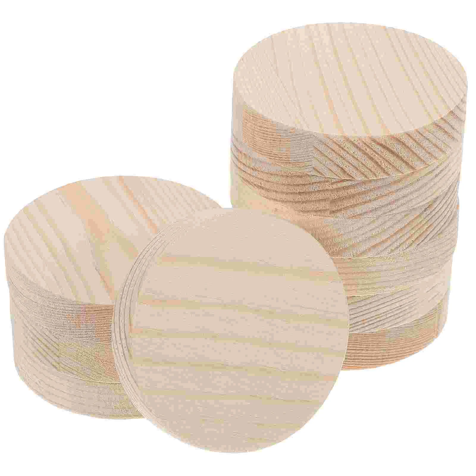 

10 PCS Hand Painting Hubs Natural Home Decor Scrapbook Wooden Child Round Discs