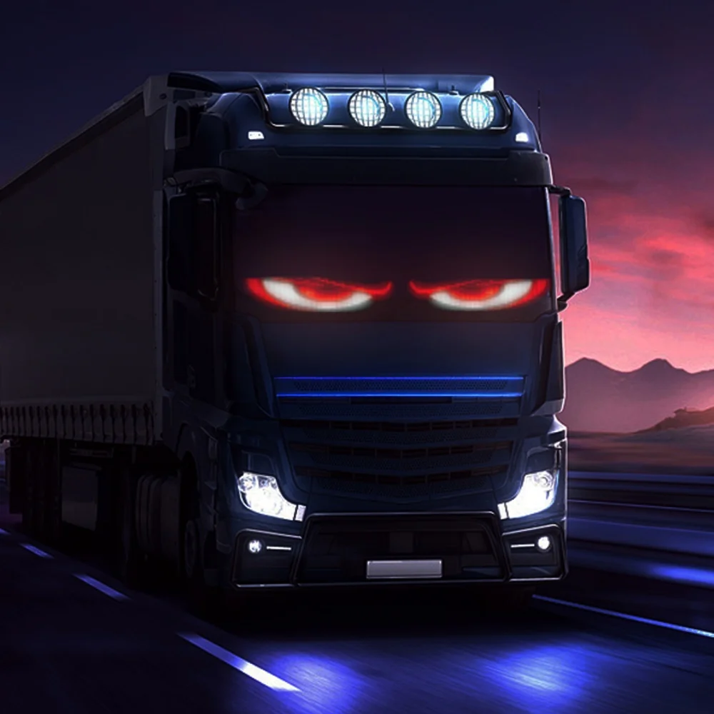 Светодиодный знак грузовика Око дьявола анимационная светодиодная матричная