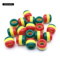 100pcs barrel beads diy loose spacer acrylic rasta bead for necklace bracelte handmade beading jewelry making accessories