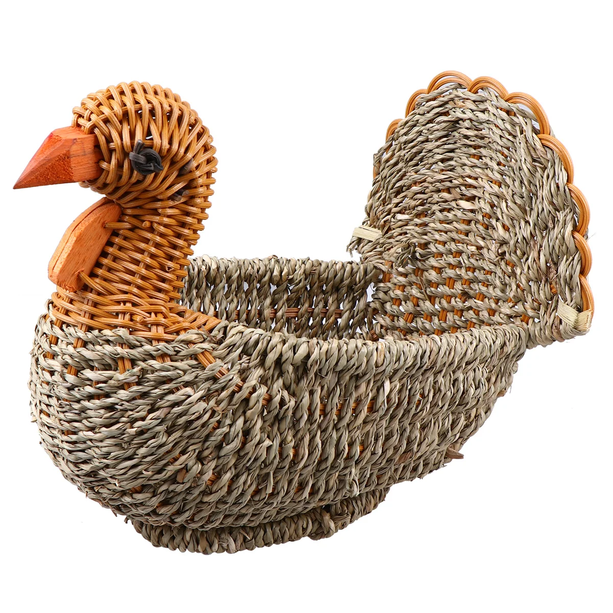 

Basket Storage Woven Baskets Rattan Organizer Bread Fruit Wicker Homeserving Turkey Straw Debris House Chicken Picnicshaped