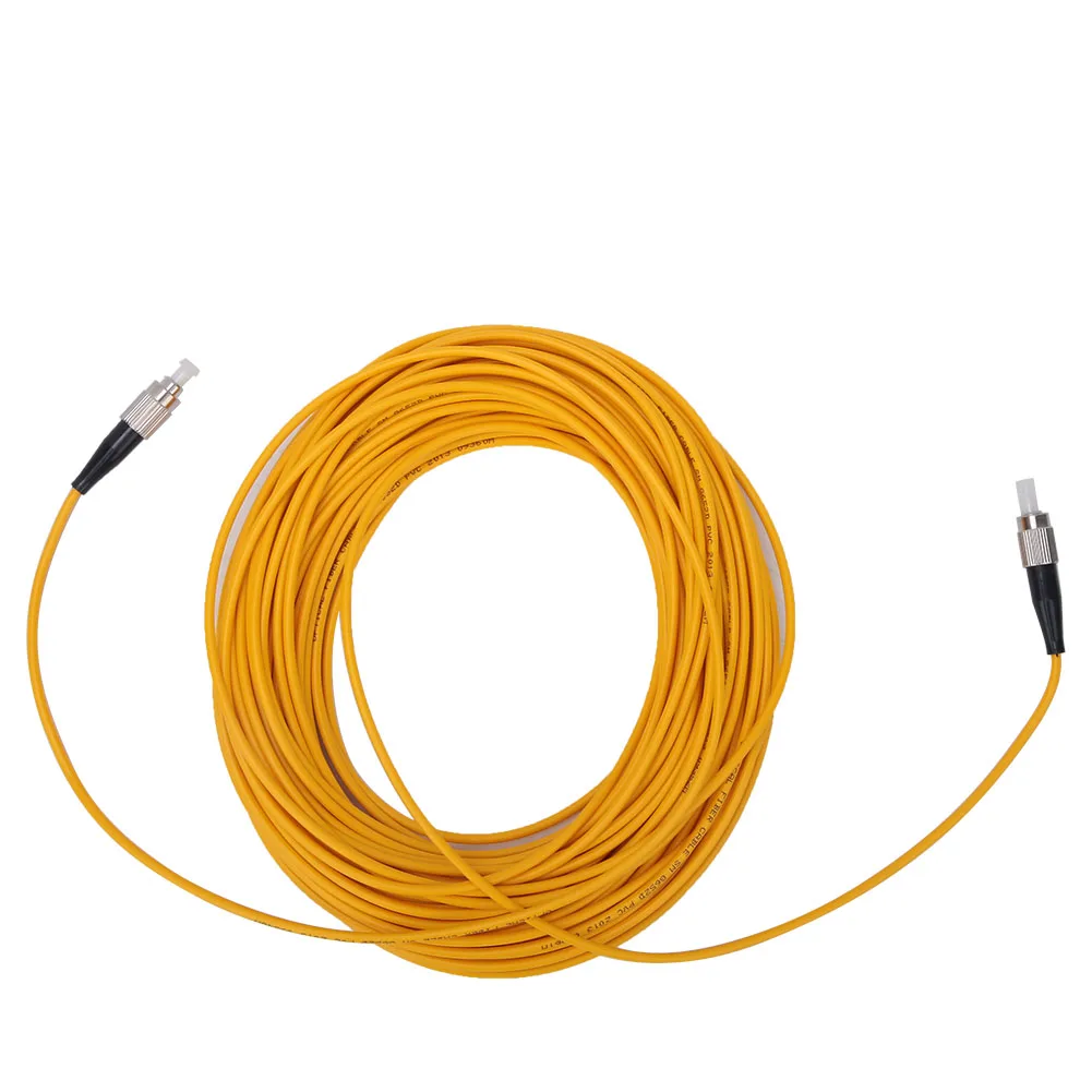 20m FC/UPC к желтому цвете шнура кабеля заплаты стекловолокна одиночного режима