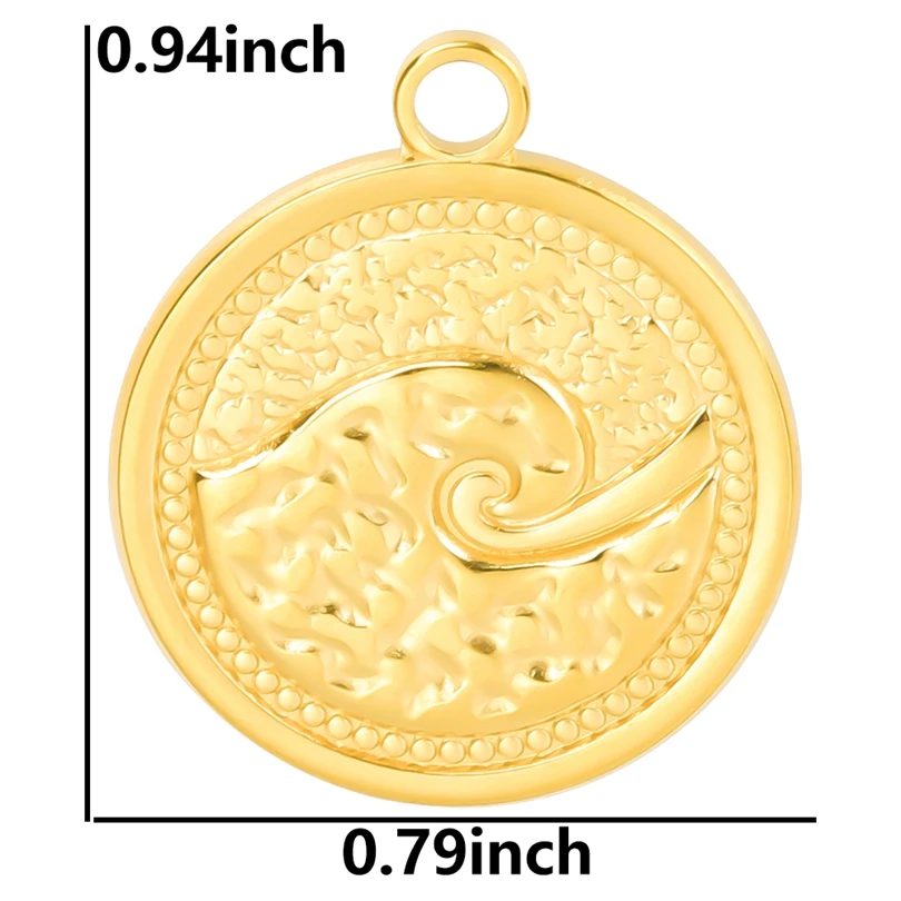 Круглые винтажные подвески в морском стиле 3 шт. изготовление ювелирных изделий