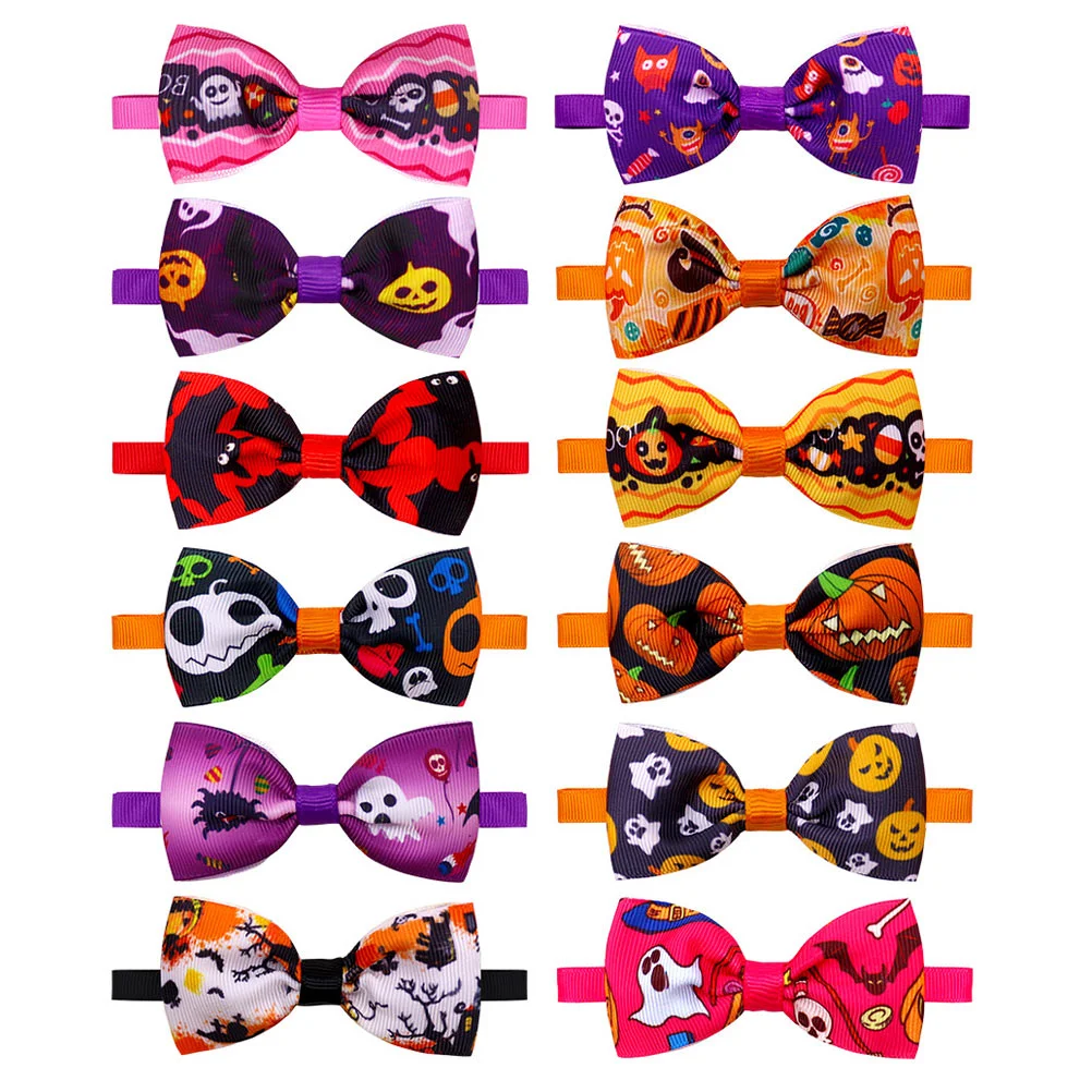 

12 Pcs Pet Bow Tie Birthday Ties Dog Cat Necktie Clothing Polyester Dress Neckties Baby Clothing Baby Photography Adjustable