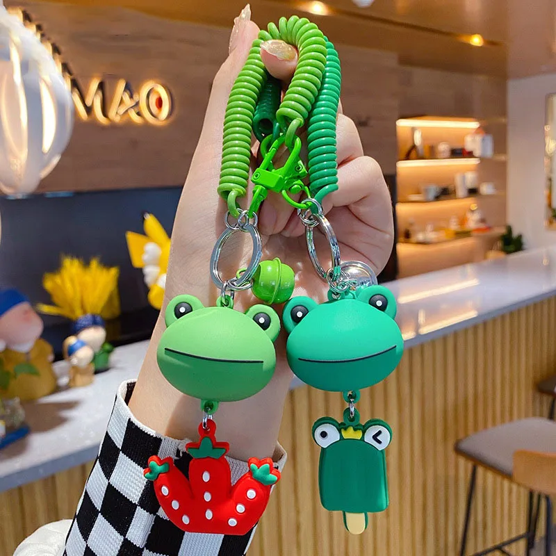 

Мультяшная Милая лягушка, эластичная веревка, фирменная Пряжка, брелок, красный кактус, лягушка, кукольный брелок для женщин, женская сумка, ...