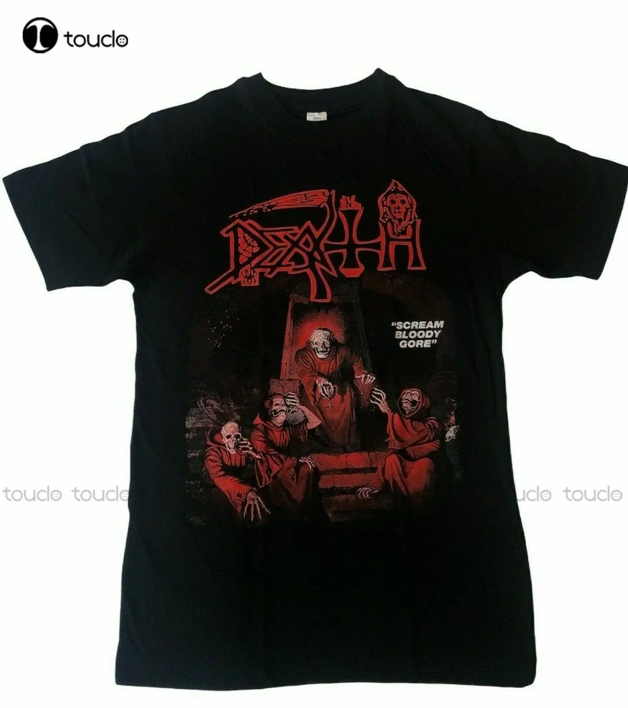 Death Heavy Metal Rock Band Tshirt Scream Bloody-Gore Short Sleeve Black Black Tshirt Men Custom Aldult Teen Unisex Xs-5Xl