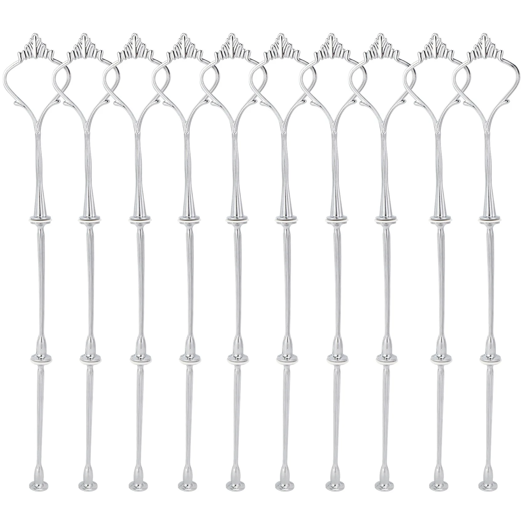 

10 x Sets 2 or 3 Tier Cake Plate Stand Fittings Silver Plate Stands New