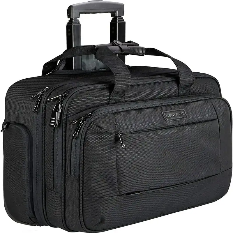 

Briefcase Laptop Bag For 17.3" Laptop Wheeled Computer Bag Overnight Roller Case for Business/Travel/School/Men/Women