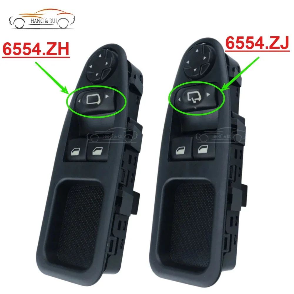 Фото Кнопка управления стеклоподъемником для Scudo Citroen Jumpy Citroen Dispatch Peugeot Expert 2007-2016, артикулы 6554.ZJ, 6554.ZH №3