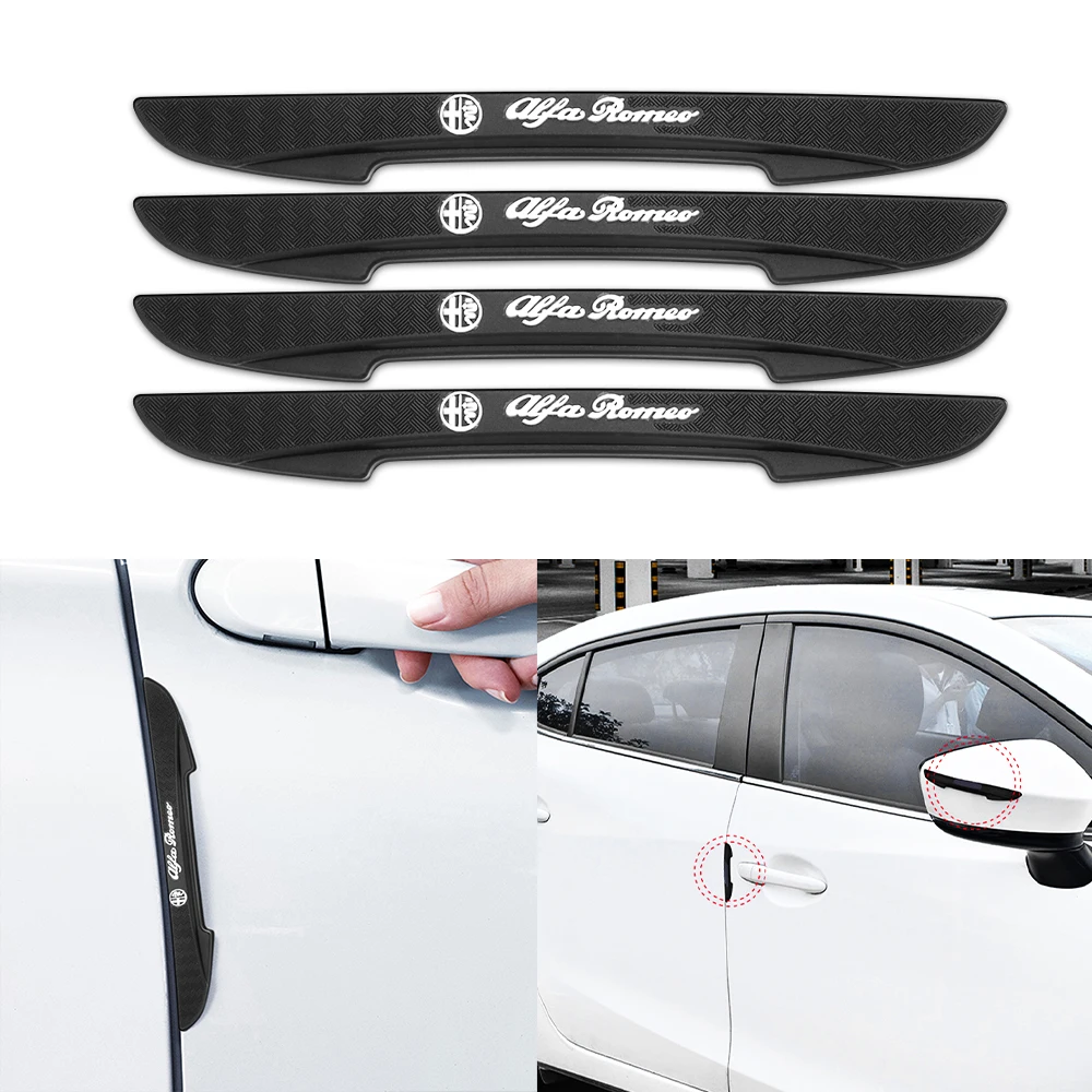 

4Pcs Car Door Anti-Collision Bumper Door Side Edge Protective Sticker For Alfa Romeo Giulietta 159 Mito Giulia 147 Stelvio GT 4C