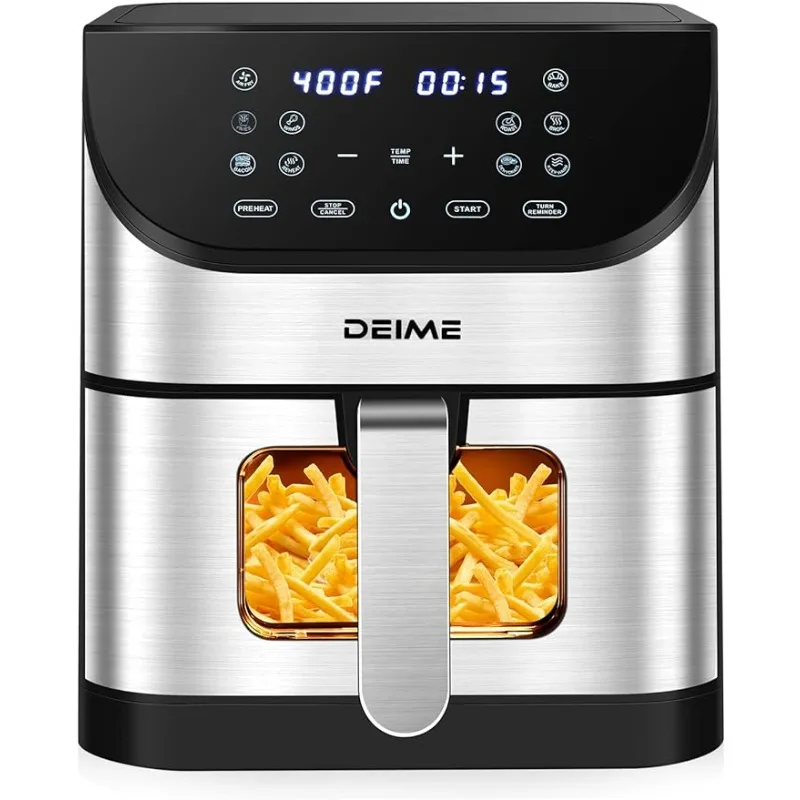 

Air Fryer 6.2 QT Oilless AirFryer 1500W Electric Healthy Oven Cooker Large Capacity with Visible Cooking Window