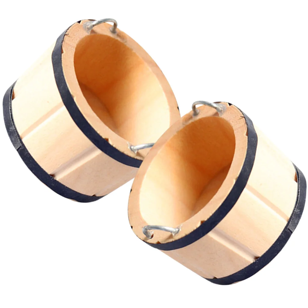 2 шт. цвет бревна деревянная бочка миниатюрные ведра маленький дом орнамент