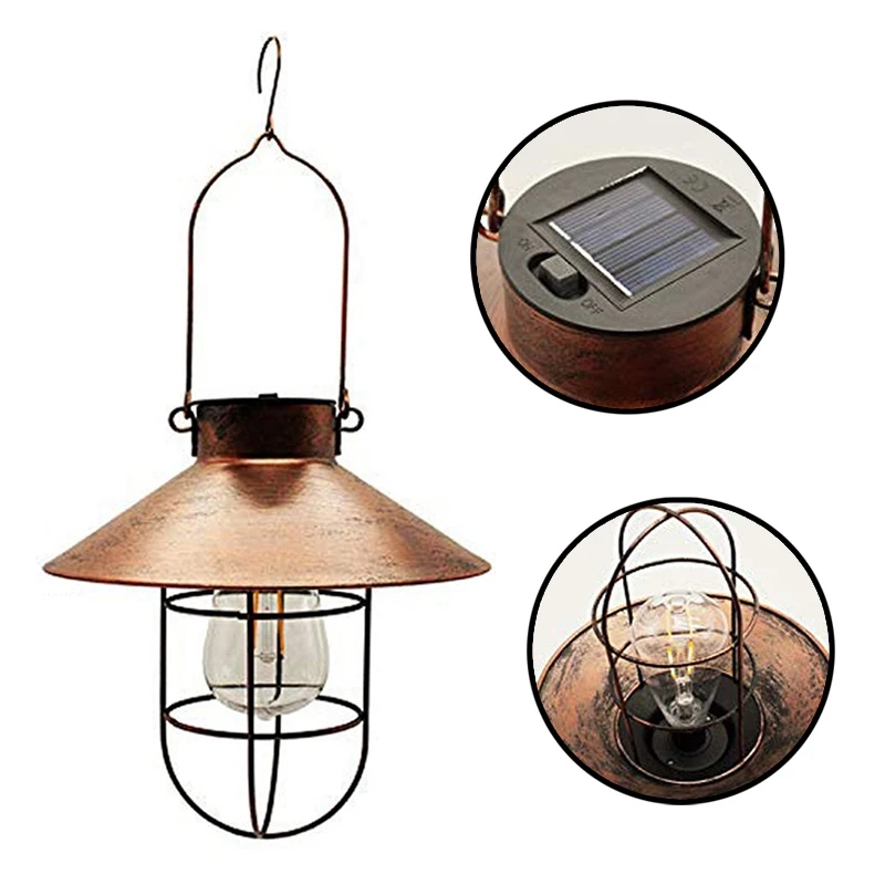 

Фонарь на солнечной батарее, внешний фонарь с крючком для пастухов, светодиодный Декоративный Солнечный фонарь для двора, сада