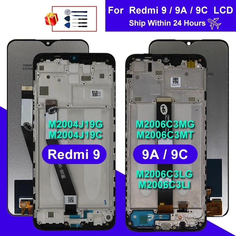 

ЖК-дисплей для Xiaomi Redmi 9 9A 9C, сенсорный экран с дигитайзером для Redmi 9 M2004J19AG M2004J19C, запасные части в сборе