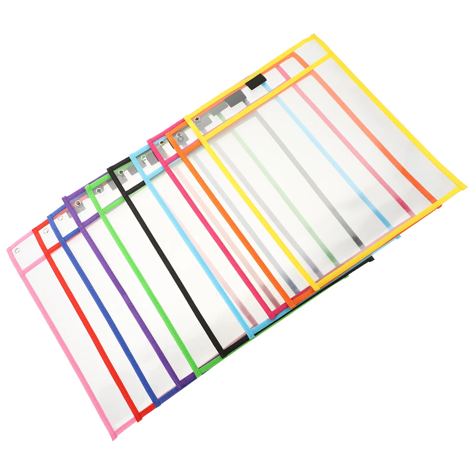 

10 Pcs Portable File Pocket Students Multi-function Daily Use Convenient Dry Erase Sleeve Pvc Storage Accessories Transparent