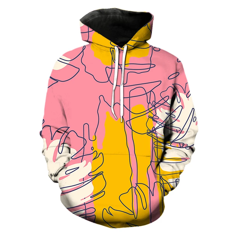 

Graffiti Lines Anime Hoodies Fashion Man Woman Children Streetwear Pullover Colorful Kids Sweatshirt Oversized Mans Hoodies