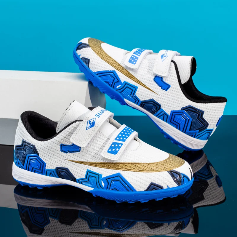 

Fashion Printing Lightweight Children's Football Shoes Breathable Indoors Soccer Sneakers Boy Girl Anti-slip Kids Futsal Shoes