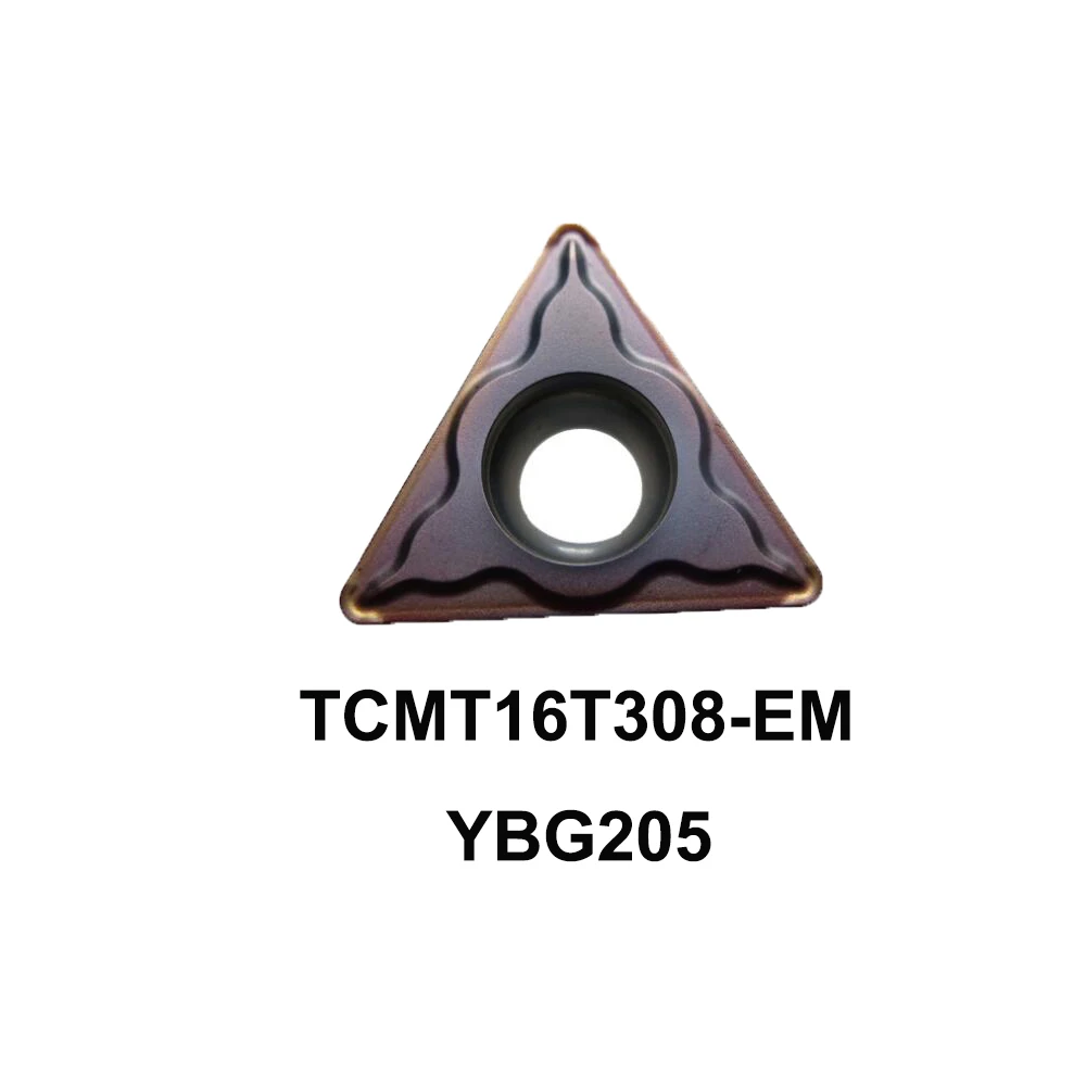 

TCMT16T308-EM YBG205 10pcs/Lot CNC Alloy Blade Turning Inserts TCMT tcmt16t308