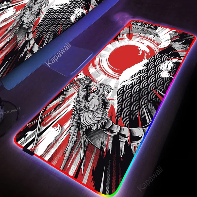 

Dragon Gaming Mousepad Game Slipmat RGB Led Setup Gamer Decoration Cool Glowing Mouse Mat Pc Republic of Gamers with Cable Rug