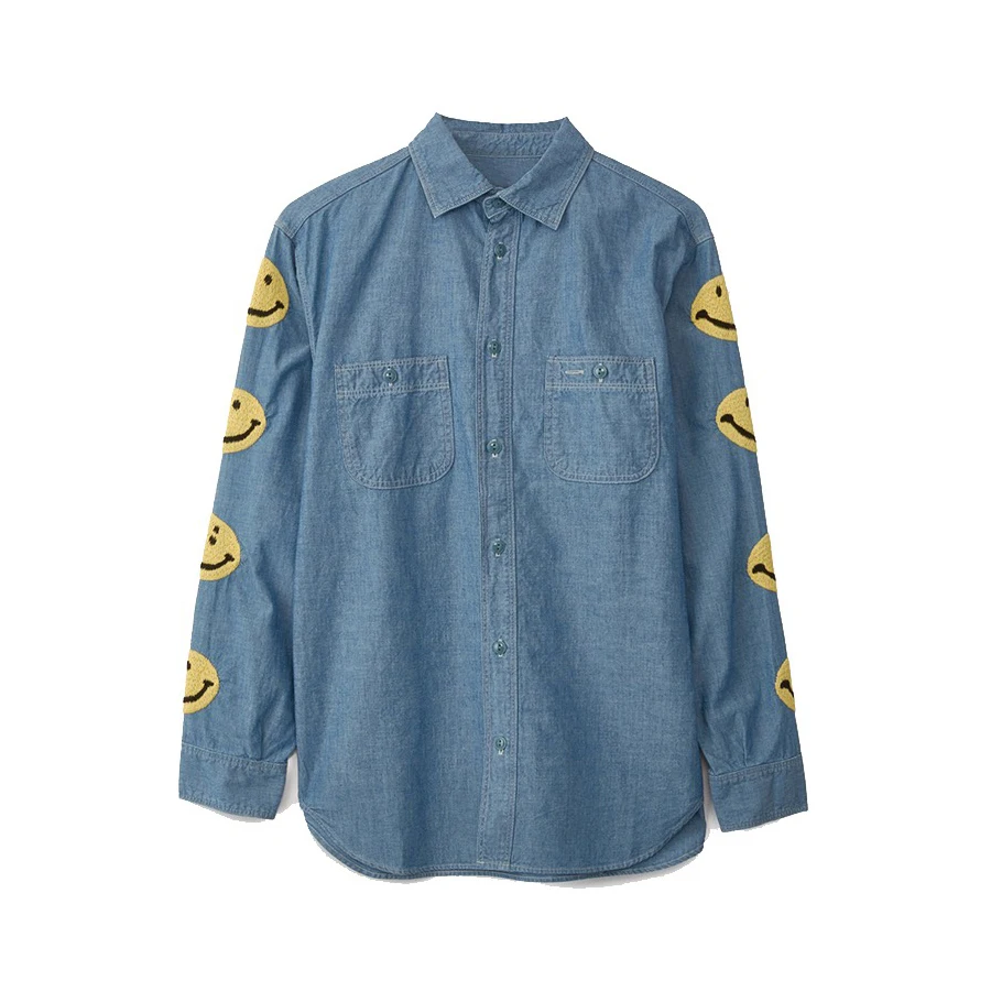 

NIGO Smiling Face Embroidered Long Sleeved Shirt NGVP #nigo94357