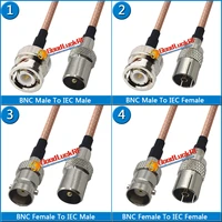 kit set high quality q9 bnc to tv iec male female pigtail jumper rg316 cable extend cable bnc iec 50 ohms low loss