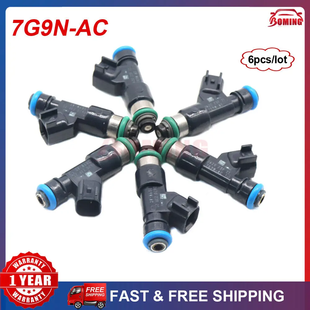 Автомобильные топливные форсунки 7G9N-AC 6 шт./партия подходит для Volvo S60 S80 V60 V70 XC60 XC70