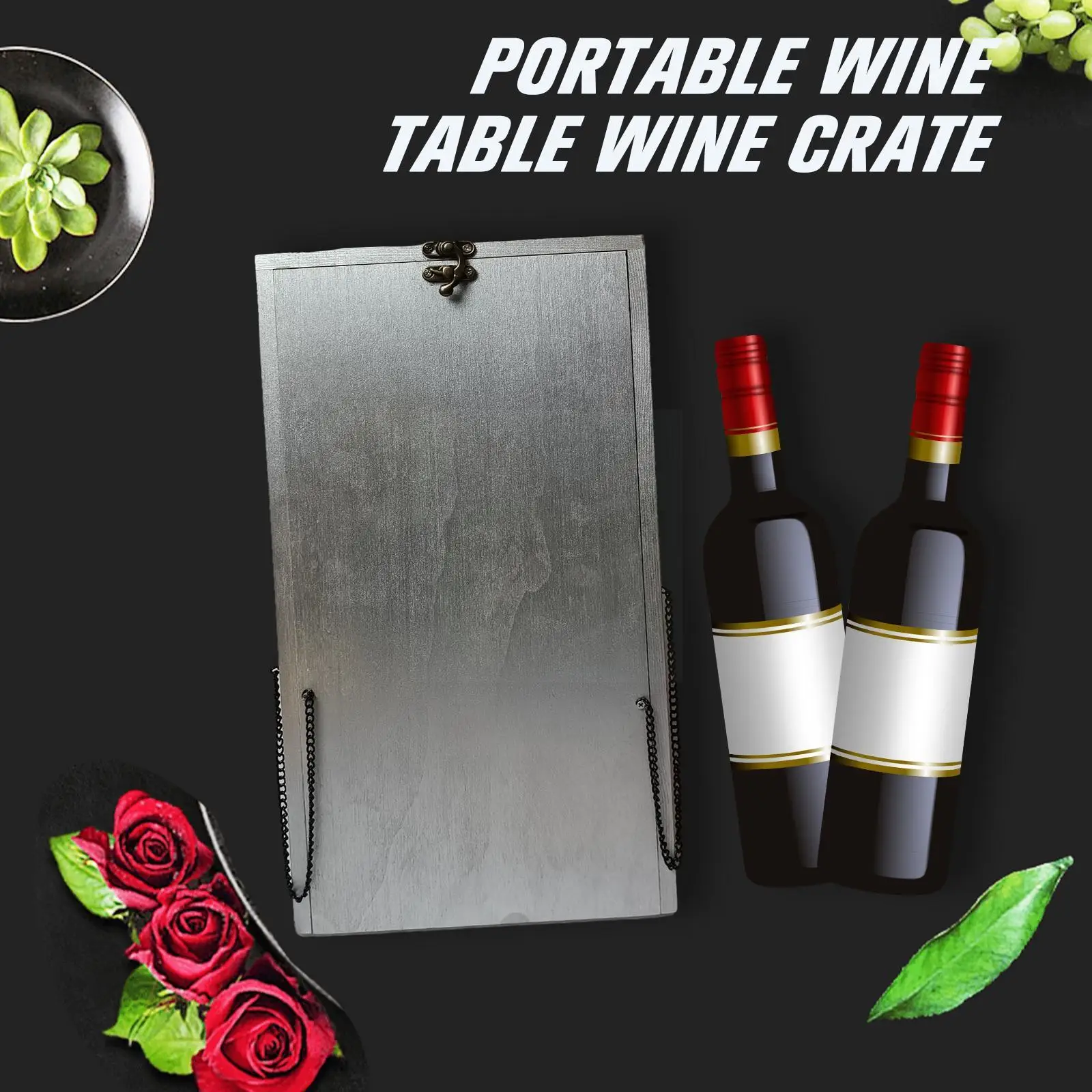

Portable Wooden Picnic Table Wine Crate Outdoor Drop Wine Table Glass Table Wine Holder Wooden Down Wine Bar Removable Bar U2e1