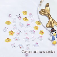 10pcs kawaii nail accessories sanrio anime cinnamoroll pom pom purin pachacco sweet cute cartoon nail patches toys for girls