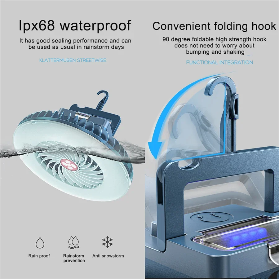 Новинка фонарь для палатки 54 дюйма 2 в 1 портативный USB-зарядка аварийное