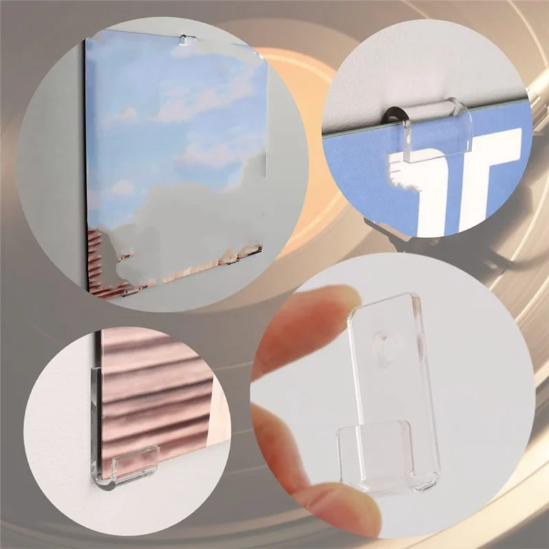 Полка для виниловых пластинок настенное крепление 30 шт. минималистичный