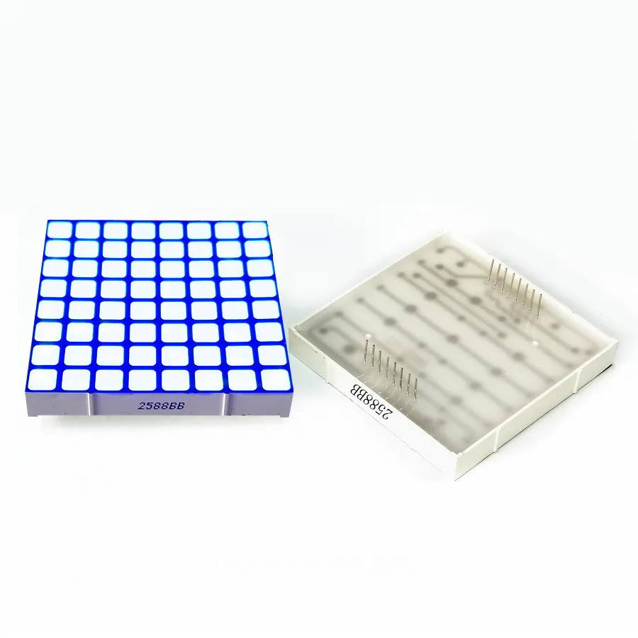 4 шт. детали 8x8 матричный модуль 60x60x9 мм квадратный диаметр синий цвет