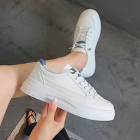 casual white shoe women lace up chunky tenis sneakers college students girls cute sport shoes tenis feminino zapatos de mujer