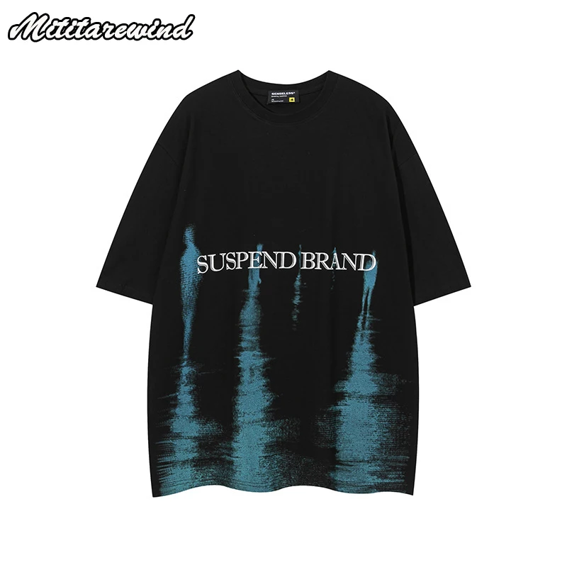 

Футболка мужская оверсайз с круглым вырезом и надписью