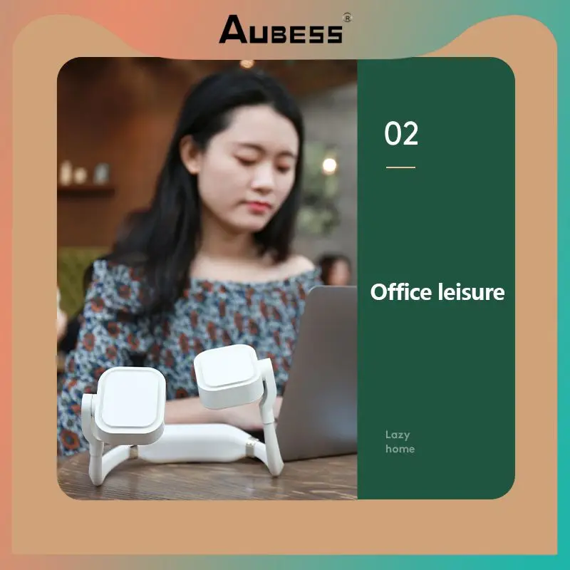 

4000mAh Mini Fan Neck Fan Portable Lazy 360°rotation Neck Mute Fan USB Rechargeable Electric fan Cooling Fan