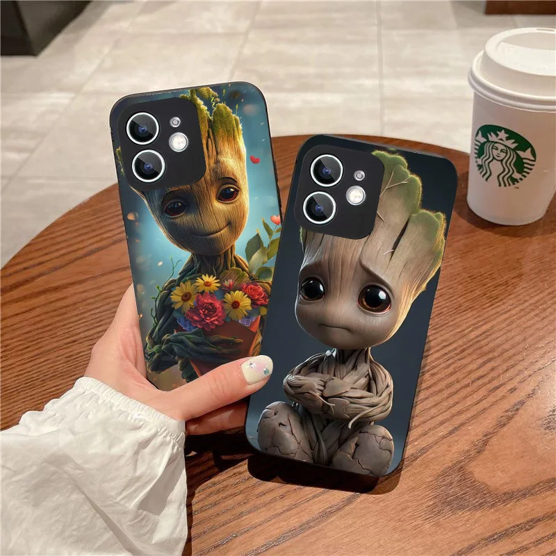 Черный силиконовый чехол WD-9 Groot для Redmi 6 6A 7 7A 8 8A 9 9A 9C 9T 10A 10V 10 Power