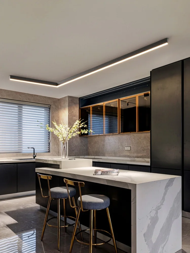 Линейная Минималистичная лампа с поверхностным креплением длинные светодиодные