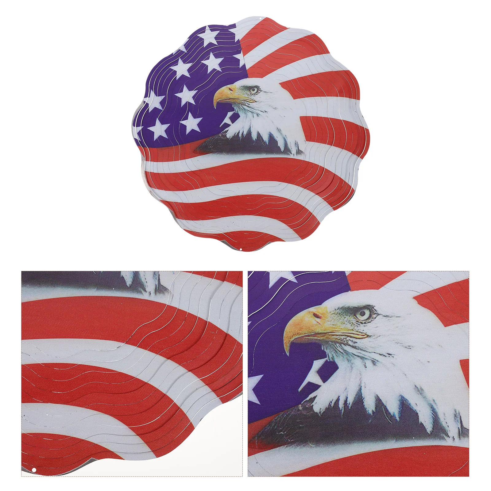 

Windhanging Chimes American Flag Metal Dayjuly Eagle Chime 4Th Independence Patriotic Decor Windmill Outdoor Star Decoration